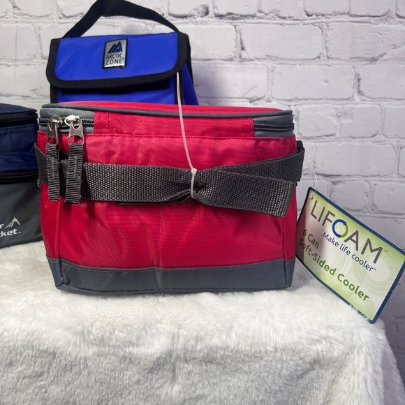 5 TUMBLERS + 3 COOLERS - TRAVEL LUNCH BEACH FOOD DRINK CANS NWT - Picture 3 of 16